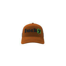 Load image into Gallery viewer, BROWN &quot;LUCKY&quot; MESH HAT
