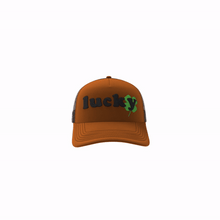 Load image into Gallery viewer, BROWN &quot;LUCKY&quot; MESH HAT
